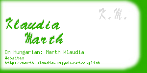 klaudia marth business card